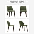 thumbnail image 2 of Sillas de comedor COLAMY tapizadas, 4 unidades, piel sintética, color verde, 2 of 4