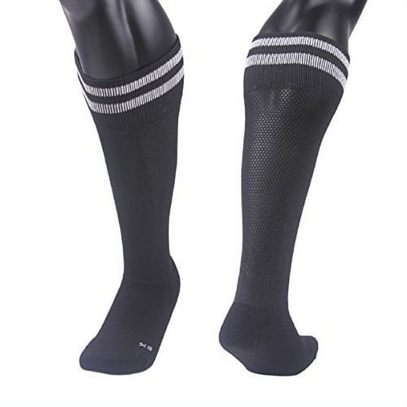 Lian LifeStyle Unisex Children 1 Pair Knee Length Sports Socks for Baseball/Soccer/Lacrosse S(Black)