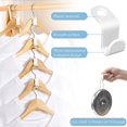 thumbnail image 2 of Paquete de 30 ganchos de conector de suspensión, ganchos de suspensión blancos que ahorran espacio, mini conector de ropa, extensor de suspensión apilable de múltiples capas para armario, armario, 2 of 4