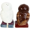 thumbnail image 5 of Snow White And Great Horned Brown Owls On Books Ceramic Salt Pepper Shakers Set, 5 of 5