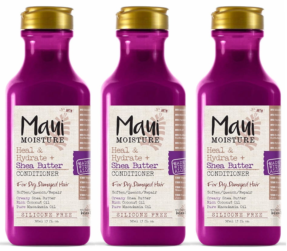 Maui Moisture Heal &amp; Hydrate + Shea Butter Conditioner 13 oz (Pack of 3 ...