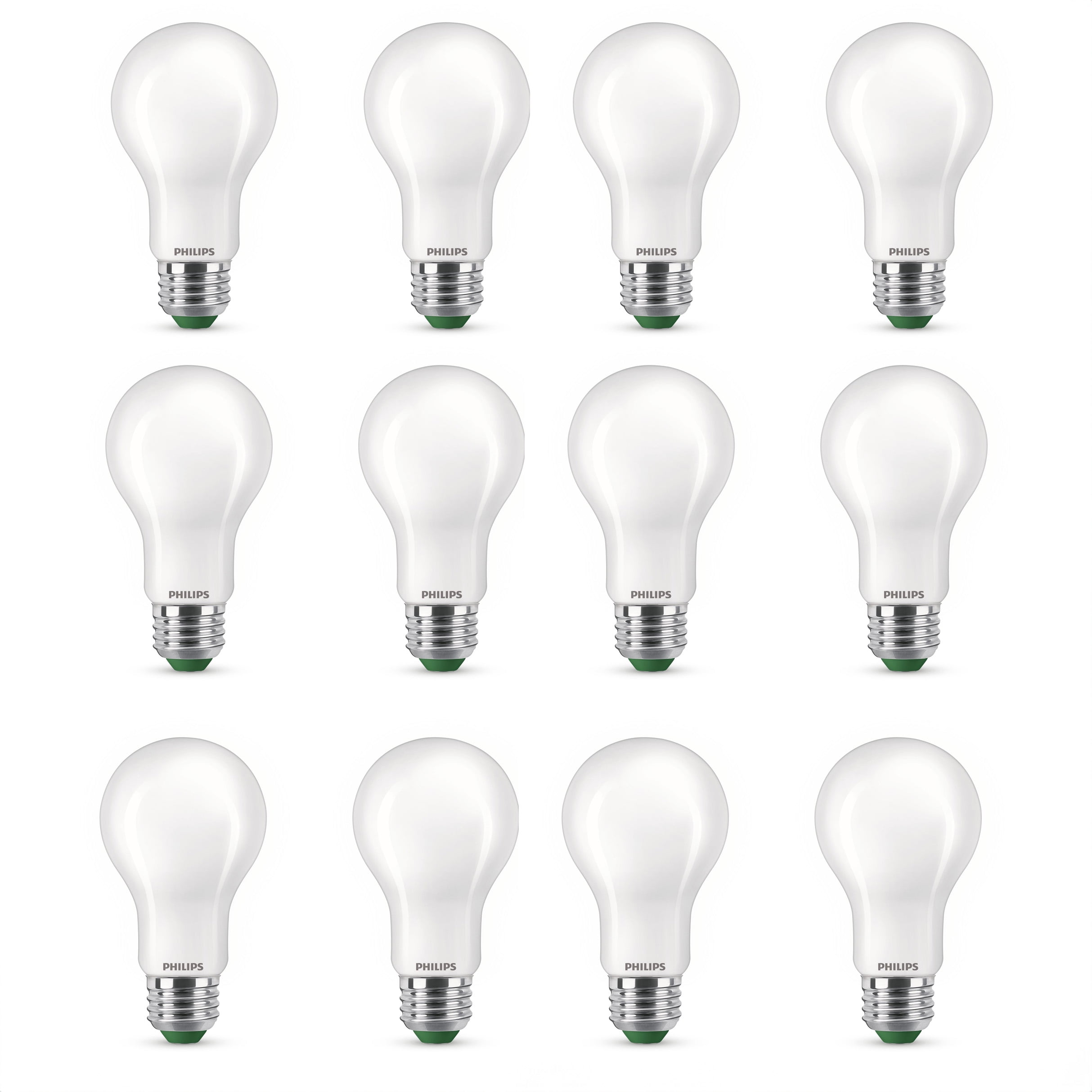 Philips Ultra Efficient LED 60-Watt A19 Light Bulb, Daylight, Frosted, Dimmable, E26 Base (12-Pack)