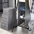 thumbnail image 5 of Bigso Soft Foldable Polyester Storage Box with Lid | Medium | Grey, 5 of 11