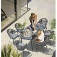 thumbnail image 6 of Nuu Garden 7-Piece Aluminum Ergonomics Design Dining Furniture Gray, 6 of 9
