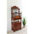 thumbnail image 2 of International Caravan Carved Wood 1 Drawer/2 Door Bookshelf, 2 of 2