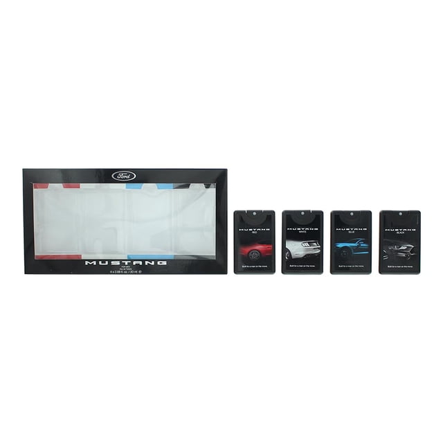 Set de regalo de perfume Mustang para hombre con 4 miniaerosoles EDT de 20 ml