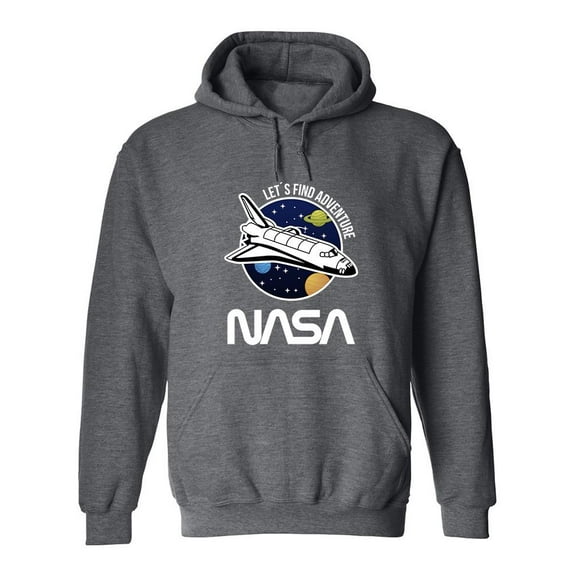 NASA Let's Find Adventure Nasa Hoodie Men -NASA Designs, Male XX-Large