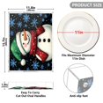 thumbnail image 3 of WOBOGO Acrylic Serving Trays 15.7x11.8 Inch Spill Proof Clear Decorative Organizer with Handle A Snowman with A Green Christmas Hat, 3 of 7
