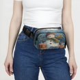 thumbnail image 7 of Fanny Pack Fashion Waist Packs Women's Waist Packs Men's Waist Packs Youth's Waist Packs Mobile Wallet Travel Shopping Running Hiking Fanny Pack Christmas Snowman Cute, 7 of 7
