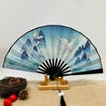 thumbnail image 6 of Folding Hand Held Fan Chinese Vintage Style Plastic Fan Double Sided Hanfu Accessories for Weddings Dancing Parties, 6 of 7
