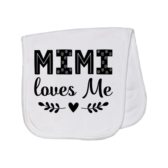 Inktastic Mimi Loves Me Baby Clothes Girl Baby Burp Cloth