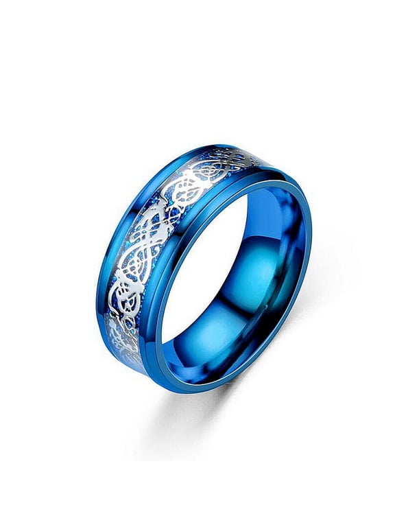 8mm Stainless Steel Ring for Men Wedding Band Rings Size 7-13
