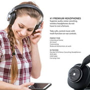 DE Wireless Noise Cancelling Headphones Decibel H78 Wireless Over Ear Bluetooth Headphones Diamond Studio Active Noise Head Phones Wireless Headset for Work, Travel (Black)