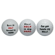 GBM Golf Golf Humor Golf Balls, 12 Pack, Solid Core, 352 Dimple Pattern, Made in USA