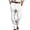 White, variant on WIZUTIZ Cargo Pants for Men, Men's Casual Loose Straight Leg Solid Pants with Double Pleated Front Pocket