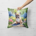thumbnail image 2 of French Bulldog Spring Path Throw Pillow 18 in x 18 in, 2 of 5