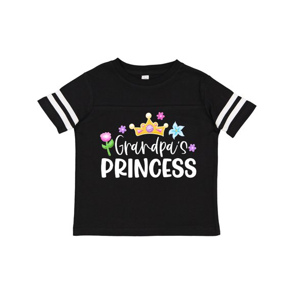 Inktastic Grandpa's Princess Crown and Flowers Girls Toddler T-Shirt