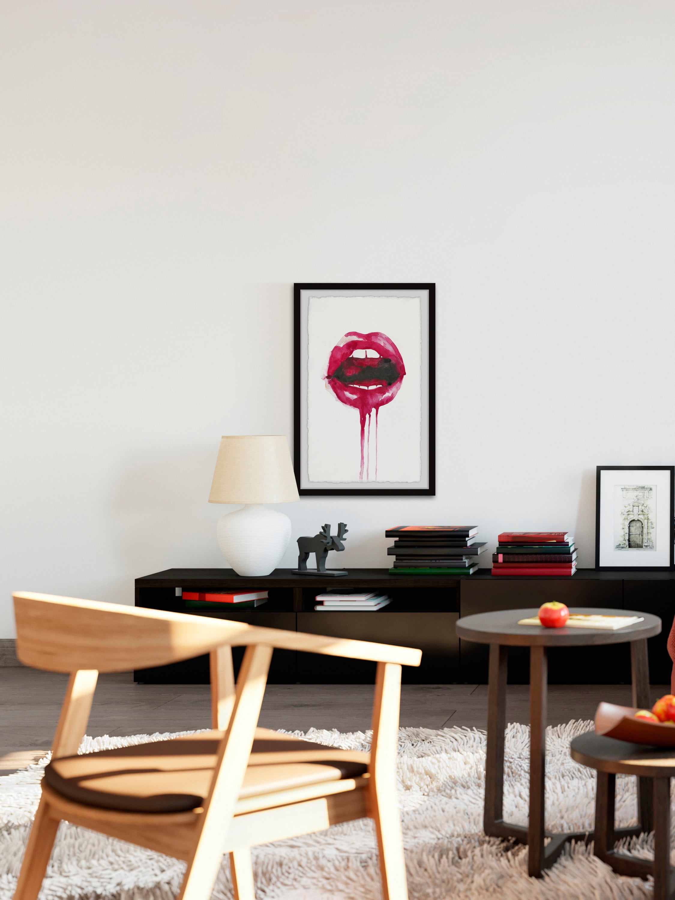 Marmont Hill "Adorable Lips" Framed Painting Print