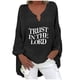 thumbnail image 1 of Top estampado de manga larga y cuello en V para mujer, transpirable, corte holgado, largo hasta la cadera, para leggings, tallas S-XXL, 1 of 5