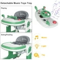 thumbnail image 4 of AJONALAA 4-in-1 Musical Infant Baby Walker with Wheels, Push Walker for Girls Boys, Green, 4 of 11