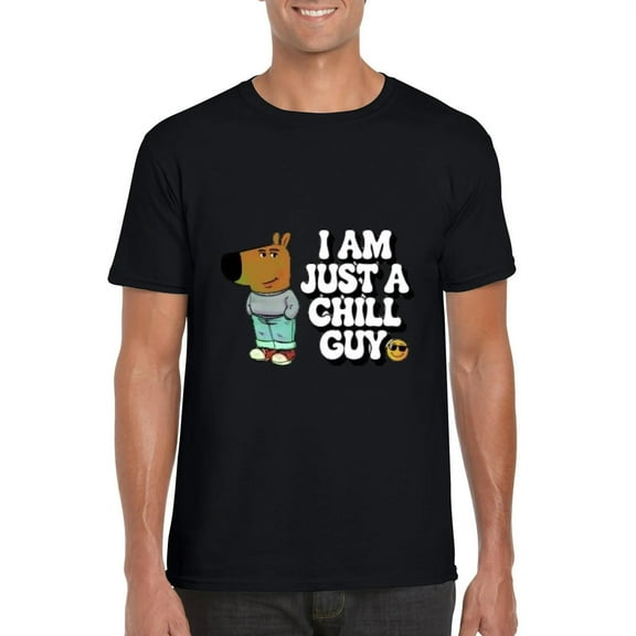 Funny Meme Chill Guy Relaxed Easygoing Sarcastic Humor T-Shirt, for men & women, up to size 5XL