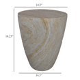 thumbnail image 5 of Mesa para plantas Benzara, 18 pulgadas, cónica, de resina blanca jaspeada, 5 of 5