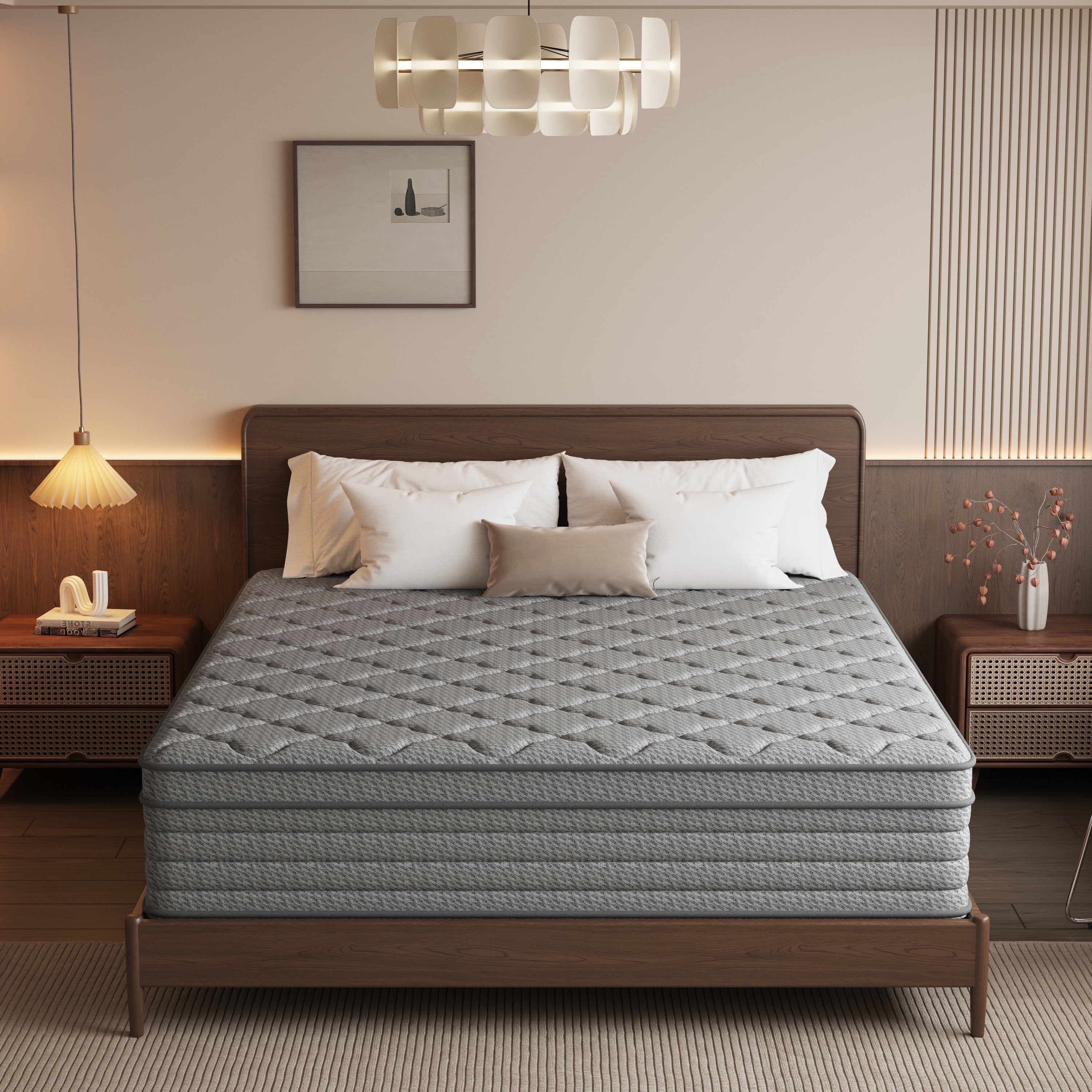 Fvbeaya 14 inch Twin Mattress,Gel Memory Foam with Individually Wrapped Pocket Coils, Medium Firm, Pressure Relief, Strong Edge Support,Cooling Breathable Sleep Support for Adult