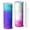 White-2, variant on 20oz Stainless Steel Skinny Tumbler with Telescopic Straw, Vacuum Insulated Slim Travel Cup, 360° Full Wrap Printed, Fluid Smoke Aurora Art Style