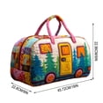 thumbnail image 2 of ZhangC 3D Printed Quilted Travel Duffle Bag, 9x9x18 Inches Camping Outdoor Boho Travel Weekend Bag, Carry-On Overnight Luggage Bags Gym Tote, 2 of 8