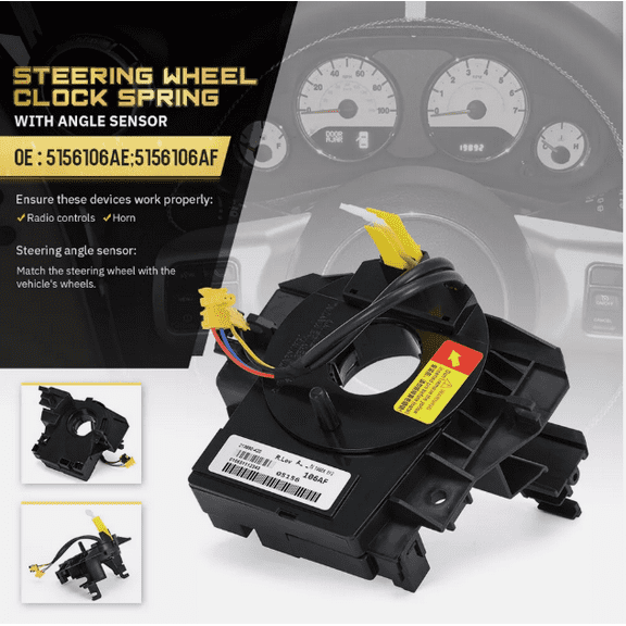 Clock Spring For Jeep Wrangler JK 2007-2018 With Angle Sensor Steering Wheel