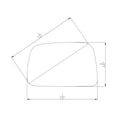 thumbnail image 2 of APA Replacement Mirror Glass Non-Heated with Adhesive Pads for 1995 - 2000 TACOMA Pickup Truck Driver Left Side 8794004040 TO1323316, 2 of 5