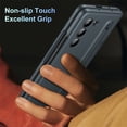 thumbnail image 3 of ELEHOLD for Samsung Z Fold 6 Case, Rugged Slim S Pen & Pen Holder Invisible Kickstand Hinge Protection Anti-Scratch Shockproof Protective Case with Screen Protector for Samsung Z Fold 6,Greygreen, 3 of 7