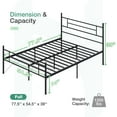 thumbnail image 5 of Novilla Full Size Bed Frame with Headboard and Footboard, 14 Inch Metal Platform Bed Frame, Under Bed Storage, Strong Metal Slats Support, Mattress Foundation No Box Spring Needed, 5 of 7