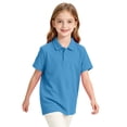 thumbnail image 5 of Abcomgle Uniform Shirts for Boys Polo Short Sleeve Pique Polo Shirts for Boys Button Down Solid Color School Uniform Shirts Breathable Collared Dress Shirts for Boys, 5 of 8