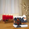 thumbnail image 4 of tredstone Résine Scène de Noël Maison de Neige Ensemble Village LED Décoration de Bureau Cadeau, 4 of 7