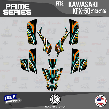 Kalair GFX Graphics Kit for Kawasaki ATV KFX50 (2003-2006) Prime Series Kalair GFX Graphics Kit for Kawasaki ATV KFX50 (2003-2006) Prime Series