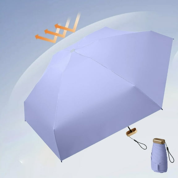Kumdkd Mini Travel Umbrella for Purse – Compact Windproof Folding Umbrella with UV Sun & Rain Protection, Lightweight Portable for Women/Men/Kids (35” Canopy, 5.51” Folded)