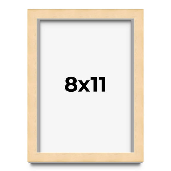 8x11 Shadow Box Frame Brown | 0.875 Inches Deep Real Wood Contemporary Shadowbox Display Frame | UV