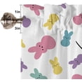 thumbnail image 5 of Easter Bunny Valances for Windows, Kitchen Valance for Windows Rod Pocket Kitchen Curtains Valances, Window Treatments Drapes for Kitchen Living Room Bedroom 54" W x 18" L, 1 Panel, 5 of 6