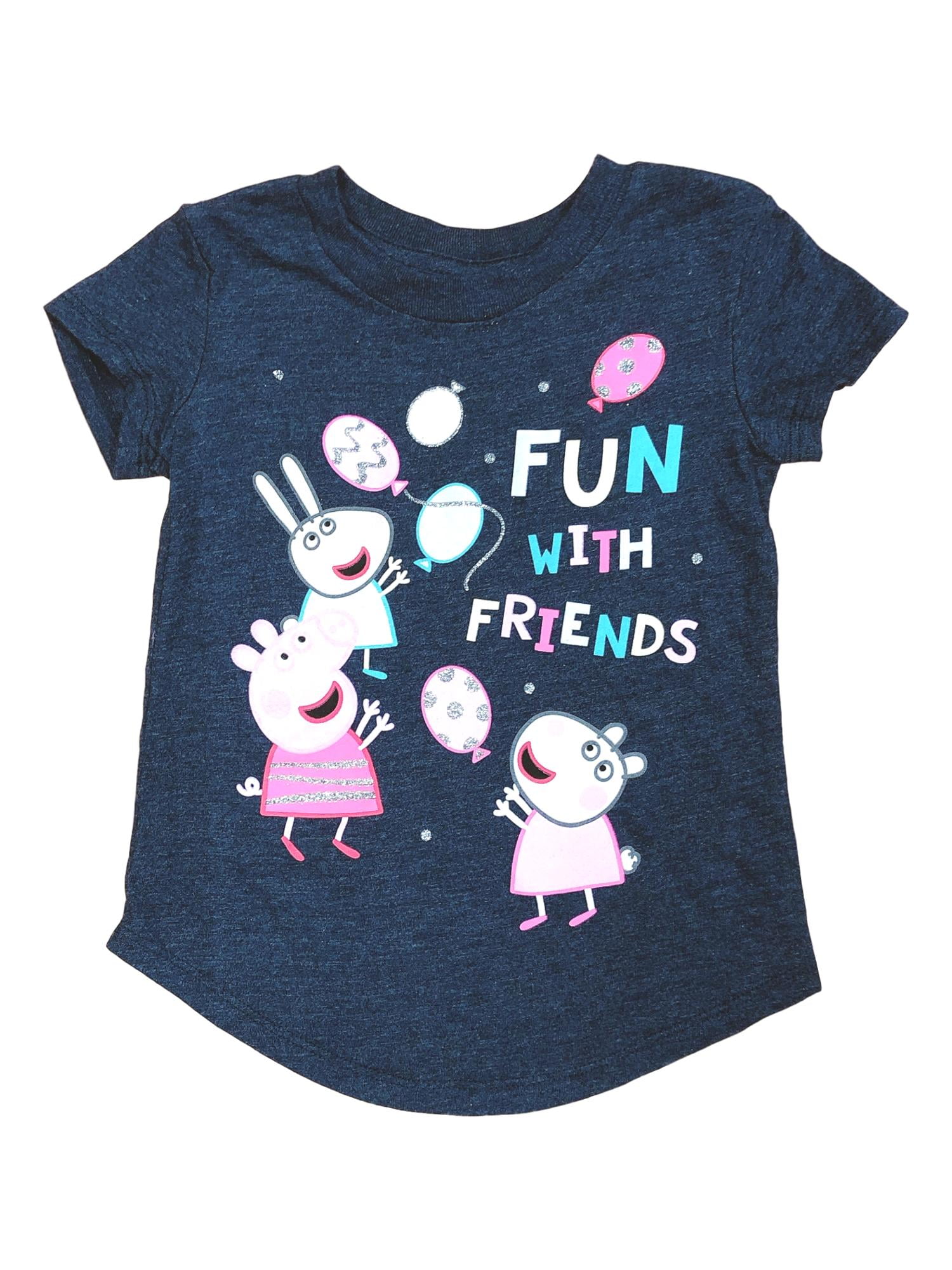 Peppa Pig T-Shirt Toddler Girls Size 3T Short Sleeve Navy Stay Cute NEW Peppa Pig T-Shirt Toddler Girls Size 3T Short Sleeve Navy Stay Cute NEW