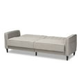 thumbnail image 6 of Skyline Decor Light Grey Fabric Upholstered Sleeper Sofa, 6 of 13