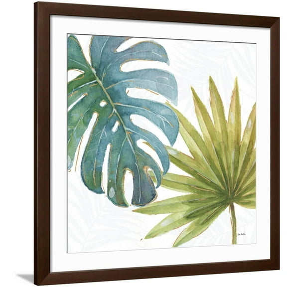 Art.com Tropical Blush VIII Premium Giclee Print by Lisa Audit, Brown Frame Wall Art, 38" x 38"