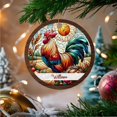 thumbnail image 3 of Customized Rooster Ornament, Rooster Christmas Ornament, Rooster Stained Glass Style Ornament, Personalized Rooster Xmas Ornament with Name, Custom Rooster Ornament Christmas Tree Decorations HTXj7Z, 3 of 6