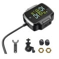 thumbnail image 1 of ikayaa Tire Pressure Detector Motorcycle Tire Pressure Monitor Monitoring System TPMS Detector with 2 Waterproof External Sensors Support USB Output, 1 of 7