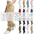thumbnail image 3 of yillto Plus Size Cargo Pant for Womens High Waisted Pants Athletic Hiking Sweatpants with Pockets Streetwear Joggers, 3 of 7