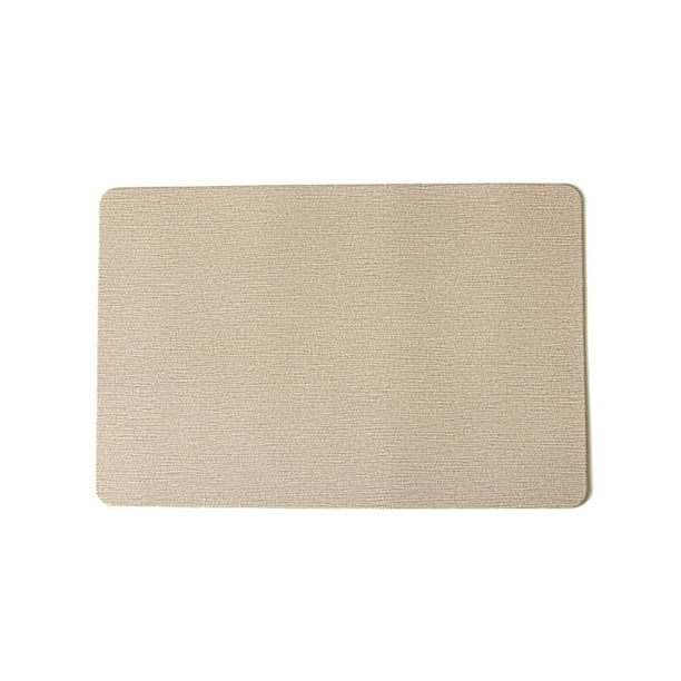 Ounissouiy Tapete de de PVC para comedor, posavasos resistente al calor, antideslizante, rectangular, con ángulo redondeado, tapetes simples para Mostrada Café Ligero 30*45cm Ounissouiy HA082987-04