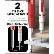 STAGEEK 22 Pack Mechanical Carpenter Pencil Set with Sharpener 60 Refills, Automatic Center Punch, Carbide Scribe Tool, Eraser and Deep Hole Marker Pen