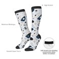 thumbnail image 4 of Goofa Cartoon Planets Pattern Adult Stockings, Color-Block Knee High Socks, Comfortable and Breathable, Soft and Stretchable, Sports, and Decoration, 4 of 6