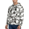 thumbnail image 3 of Kdxio Beach Print Mens Casual Hooded Collar Drawstring Hoodies Pullover Sweatshirts Casual Long Sleeve Shirts-XX-Large, 3 of 7