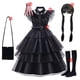 thumbnail image 4 of Disfraz de Halloween para niñas, Vestido de Cosplay para eventos negros, ropa de fiesta de noche para niños, Vestido gótico de moda, 4 of 5